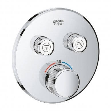 Grohe Grohtherm SmartControl potinkinis termostatinis vonios/dušo maišytuvas, įvairių spalvų 	29119 6
