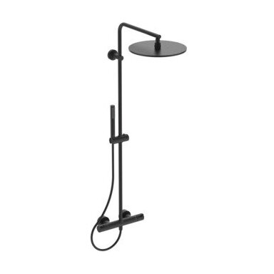 Ideal Standart Ceratherm Т125 termostatinė dušo sistema su apvalia dušo galva, juoda matinė A7589XG Ideal Standart Ceratherm Т125 termostatinė dušo sistema su apvalia dušo galva, juoda matinė A7589XG
