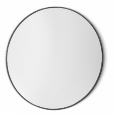 Vanita & Casa Gamma Round veidrodis,  d=600 mm, juodo plieno rėmelis