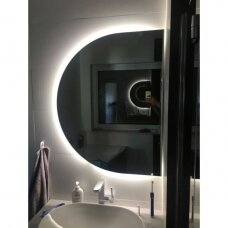 Add Home Boost pusapvalis veidrodis su galiniu LED apšvietimu, įvairių dydžių