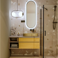 Add Home Missy veidrodis su galiniu LED apšvietimu, juodu rėmeliu, įvairių dydžių
