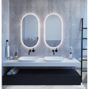 Add Home Zen veidrodis su galiniu LED apšvietimu, įvairių dydžių