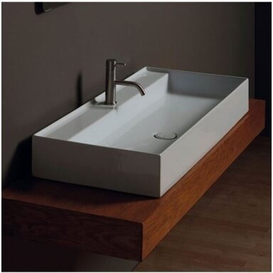 Alice Ceramica Hide pastatomas praustuvas, 100 x 45 cm, baltas Alice Ceramica Hide pastatomas praustuvas, 100 x 45 cm, baltas