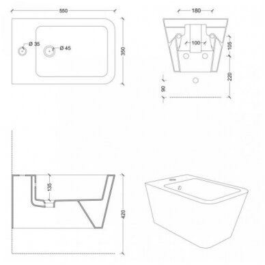 Alice Ceramica Hide Rimless pakabinamas klozetas su lėtai nusileidžiančiu dangčiu, įvairių spalvų 5 Alice Ceramica Hide Rimless pakabinamas klozetas su lėtai nusileidžiančiu dangčiu, įvairių spalvų 5