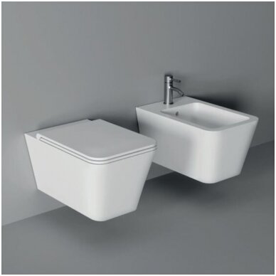 Alice Ceramica Hide Rimless pakabinamas klozetas su lėtai nusileidžiančiu dangčiu, įvairių spalvų Alice Ceramica Hide Rimless pakabinamas klozetas su lėtai nusileidžiančiu dangčiu, įvairių spalvų