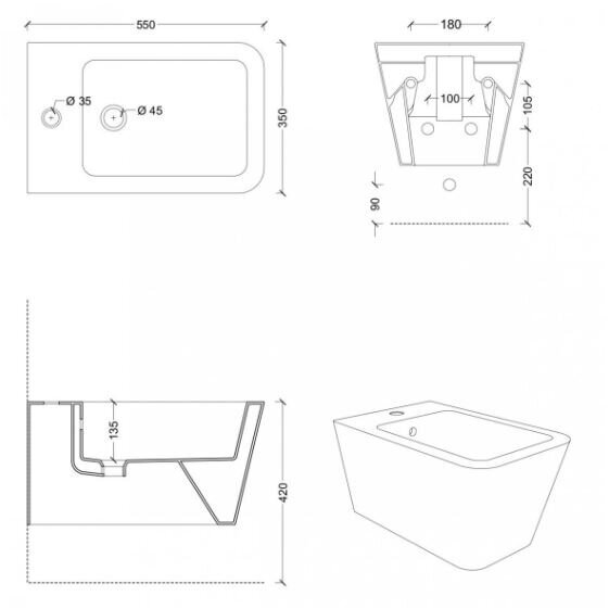 Alice Ceramica Hide Rimless pakabinamas klozetas su lėtai nusileidžiančiu dangčiu, įvairių spalvų 5 Alice Ceramica Hide Rimless pakabinamas klozetas su lėtai nusileidžiančiu dangčiu, įvairių spalvų 5