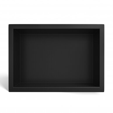 Balneo Wall-Box One įleidžiama sieninė lentyna su rėmeliu, juodos spalvos (įvairių dydžių) 7