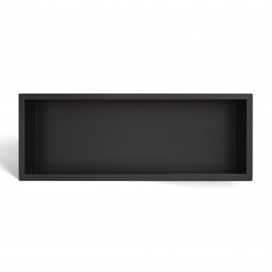 Balneo Wall-Box One įleidžiama sieninė lentyna su rėmeliu, juodos spalvos (įvairių dydžių) 9