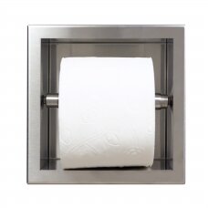 Balneo Wall-Box Paper įleidžiamas į sieną tualetinio popieriaus laikiklis, nerūdijančio plieno spalvos