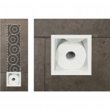Balneo Wall-Box Paper potinkinis tualetinio popieriaus dėklas, baltos spalvos