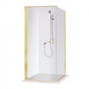 Brasta Glass Kristina dušo kabina, auksinis profilis, dydžių ir stiklo spalvų pasirinkimas