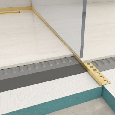 Balneo Floor profiliuotis, 120cm, dešinės pusės, braižyto aukso spalvos