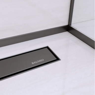 Balneo Floor profiliuotis, 120cm, dešinės pusės, juodas