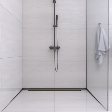 Balneo Floor profiliuotis, 120cm, kairės pusės, juodas