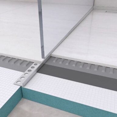 Balneo Floor profiliuotis, 120cm, kairės pusės, nerūdijančio plieno spalvos