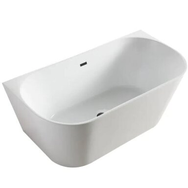 Balneo Viva laisvai pastatoma vonia, 170 x 80 cm, su juodu sifonu, balta, J0101030102-3