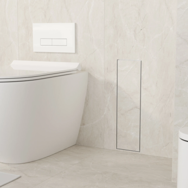 Balneo Wall Box Brush L potinkinė tualetinio šepečio lentyna su įklijuojama plytele, nerūdijantis plienas Balneo Wall Box Brush L potinkinė tualetinio šepečio lentyna su įklijuojama plytele, nerūdijantis plienas