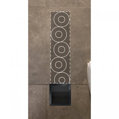 Balneo Wall-Box Paper potinkinis tualetinio popieriaus dėklas, juodos spalvos Balneo Wall-Box Paper potinkinis tualetinio popieriaus dėklas, juodos spalvos