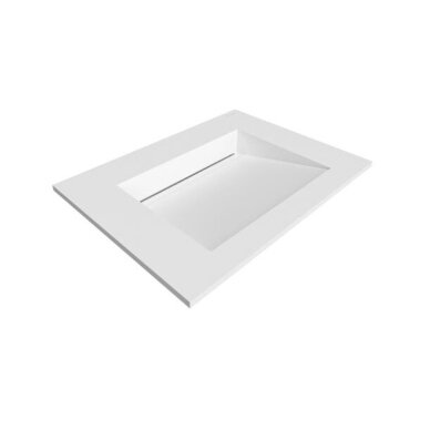 Balneo Alveria akmens masės baldinis praustuvas, 60 x 45 cm, baltas 3