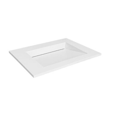 Balneo Alveria akmens masės baldinis praustuvas, 60 x 45 cm, baltas 2