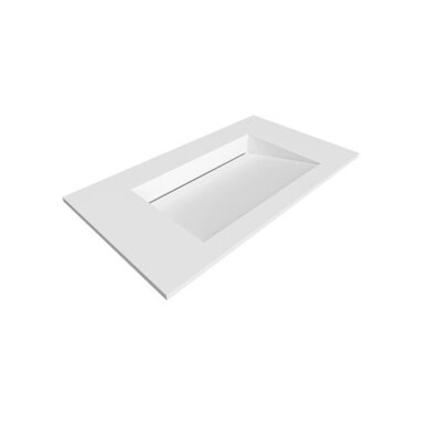 Balneo Alveria akmens masės baldinis praustuvas, 80 x 45 cm, baltas 2
