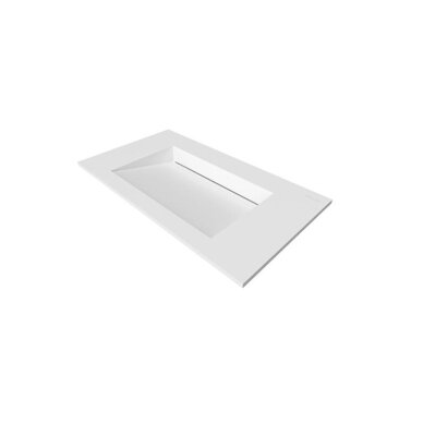 Balneo Alveria akmens masės baldinis praustuvas, 80 x 45 cm, baltas 4