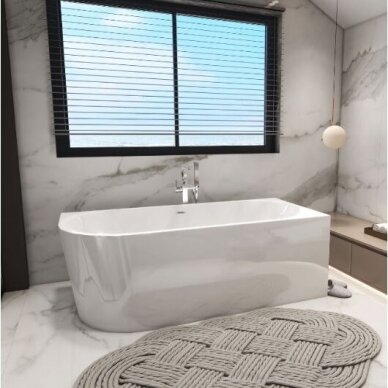 Balneo Avola laisvai pastatoma kampinė vonia, dešininė, 160 x 80 cm, balta 1