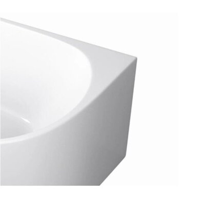 Balneo Avola No Rim laisvai pastatoma kampinė vonia, kairinė, 150 x 75 cm, balta su baltu sifono dangteliu, J0201020502-1 6 Balneo Avola No Rim laisvai pastatoma kampinė vonia, kairinė, 150 x 75 cm, balta su baltu sifono dangteliu, J0201020502-1 6