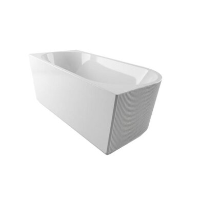 Balneo Avola No Rim rifliuota laisvai pastatoma kampinė vonia, dešininė, 160 x 75 cm, balta su baltu sifono dangteliu, J0301020402-2 4 Balneo Avola No Rim rifliuota laisvai pastatoma kampinė vonia, dešininė, 160 x 75 cm, balta su baltu sifono dangteliu, J0301020402-2 4