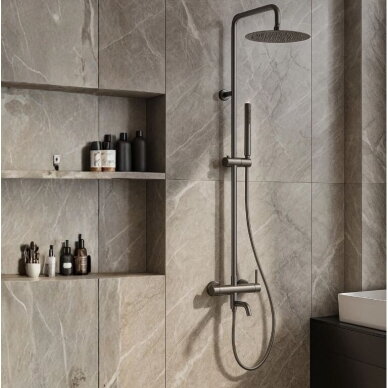 Balneo Cascade virštinkinė vonios/dušo sistema, Gun Metal, H0301070505 1 Balneo Cascade virštinkinė vonios/dušo sistema, Gun Metal, H0301070505 1