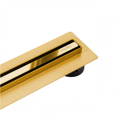 Balneo Slim & Low dušo latakas, įvairių dydžių, blizgus auksas