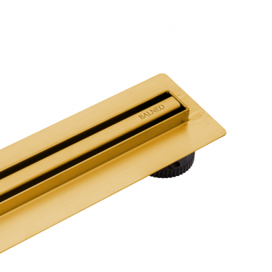 Balneo Slim & Low dušo latakas, įvairių dydžių, braižytas auksas