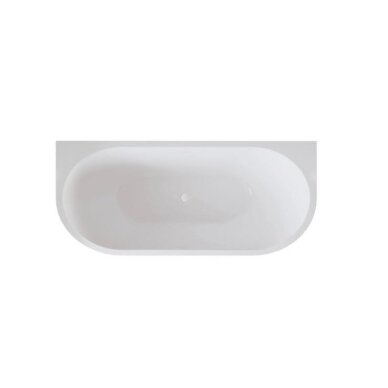 Balneo Viva No Rim laisvai pastatoma rifliuota sieninė vonia, 150 x 75 cm, balta-juoda, su baltu sifono dangteliu, J0301020103-7 4
