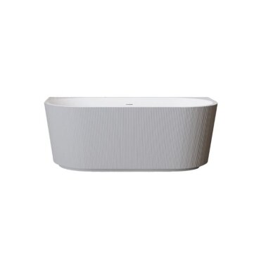 Balneo Viva No Rim laisvai pastatoma rifliuota sieninė vonia, 150 x 75 cm, balta-pilka, su baltu sifono dangteliu, J0301020103-4 2 Balneo Viva No Rim laisvai pastatoma rifliuota sieninė vonia, 150 x 75 cm, balta-pilka, su baltu sifono dangteliu, J0301020103-4 2