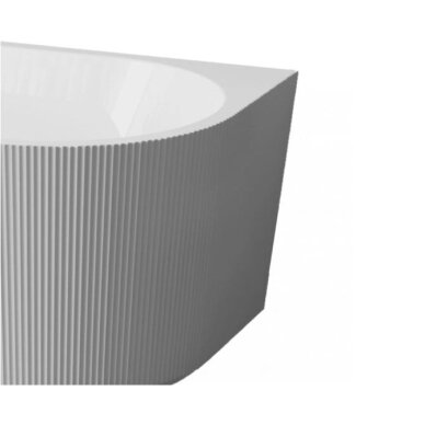 Balneo Viva No Rim laisvai pastatoma rifliuota sieninė vonia, 150 x 75 cm, balta-pilka, su baltu sifono dangteliu, J0301020103-4 6 Balneo Viva No Rim laisvai pastatoma rifliuota sieninė vonia, 150 x 75 cm, balta-pilka, su baltu sifono dangteliu, J0301020103-4 6
