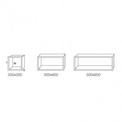 Balneo Wall-Box One įleidžiama sieninė lentyna su rėmeliu, baltos spalvos (įvairių dydžių) 2