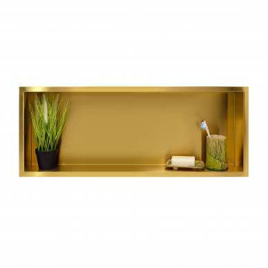 Balneo Wall-Box One įleidžiama sieninė lentyna su rėmeliu, aukso spalvos (įvairių dydžių) 1