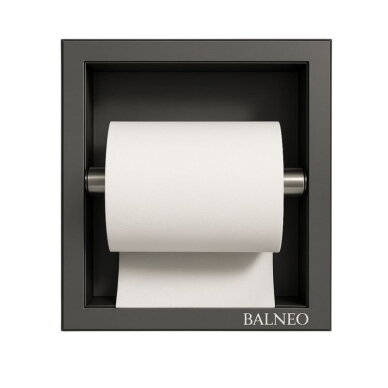Balneo Wall-Box Paper įleidžiamas į sieną tualetinio popieriaus laikiklis, gun metal 1