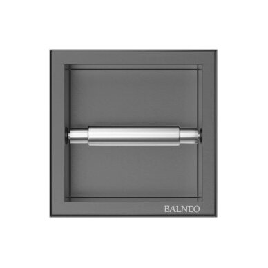 Balneo Wall-Box Paper įleidžiamas į sieną tualetinio popieriaus laikiklis, gun metal