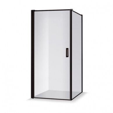 Brasta Glass Kristina Nero Frame dušo kabina, juodi profiliai, dydžių ir stiklo spalvų pasirinkimas