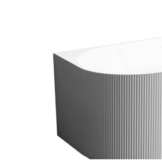 Balneo Avola No Rim rifliuota laisvai pastatoma kampinė vonia, dešininė, 150 x 75 cm, balta-pilka, su baltu sifono dangteliu, J0301020402-4 6 Balneo Avola No Rim rifliuota laisvai pastatoma kampinė vonia, dešininė, 150 x 75 cm, balta-pilka, su baltu sifono dangteliu, J0301020402-4 6