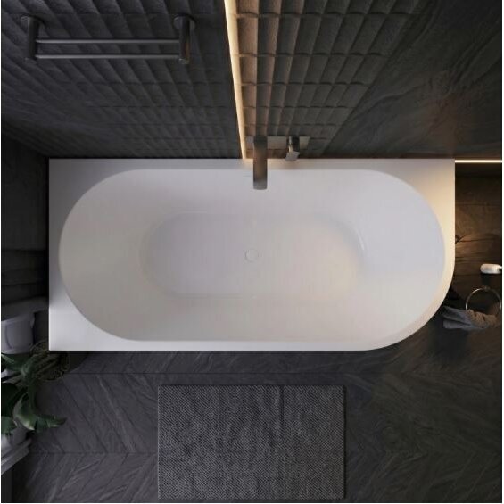 Balneo Avola No Rim rifliuota laisvai pastatoma kampinė vonia, kairinė, 150 x 75 cm, balta-juoda, su baltu sifono dangteliu, J0301020502-7 11 Balneo Avola No Rim rifliuota laisvai pastatoma kampinė vonia, kairinė, 150 x 75 cm, balta-juoda, su baltu sifono dangteliu, J0301020502-7 11