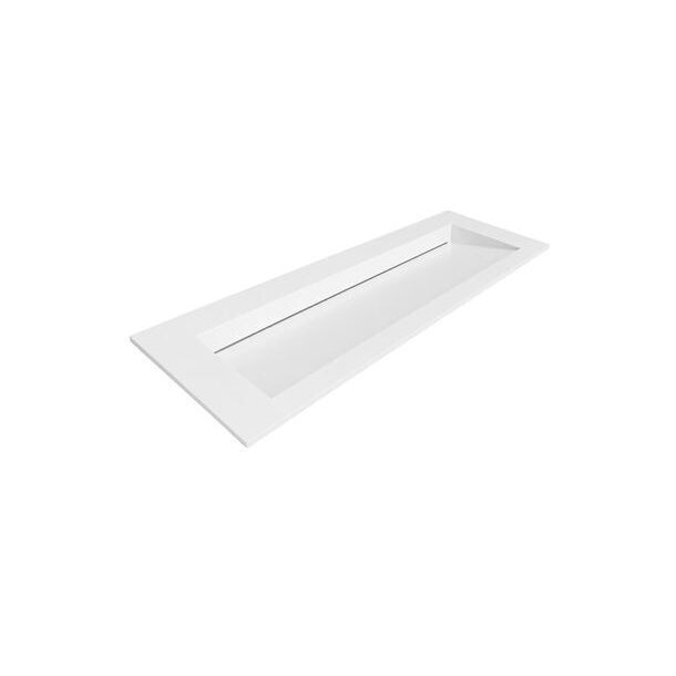 Balneo Alveria akmens masės baldinis praustuvas, 120 x 45 cm, baltas 2 Balneo Alveria akmens masės baldinis praustuvas, 120 x 45 cm, baltas 2
