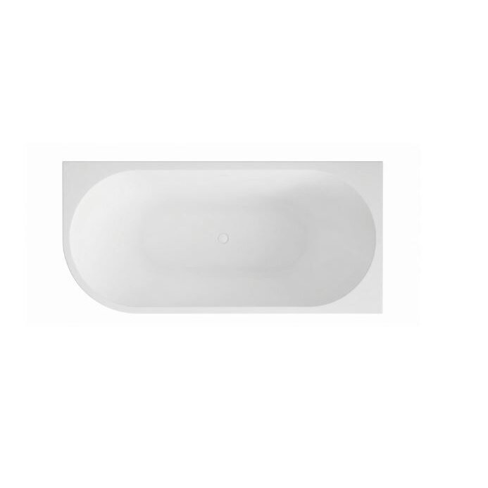 Balneo Avola No Rim laisvai pastatoma kampinė vonia, dešininė, 160 x 80 cm, balta su baltu sifono dangteliu, J0201020402-2 5 Balneo Avola No Rim laisvai pastatoma kampinė vonia, dešininė, 160 x 80 cm, balta su baltu sifono dangteliu, J0201020402-2 5