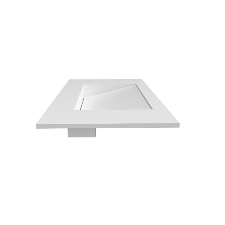 Balneo Alveria akmens masės baldinis praustuvas, 80 x 45 cm, baltas 5