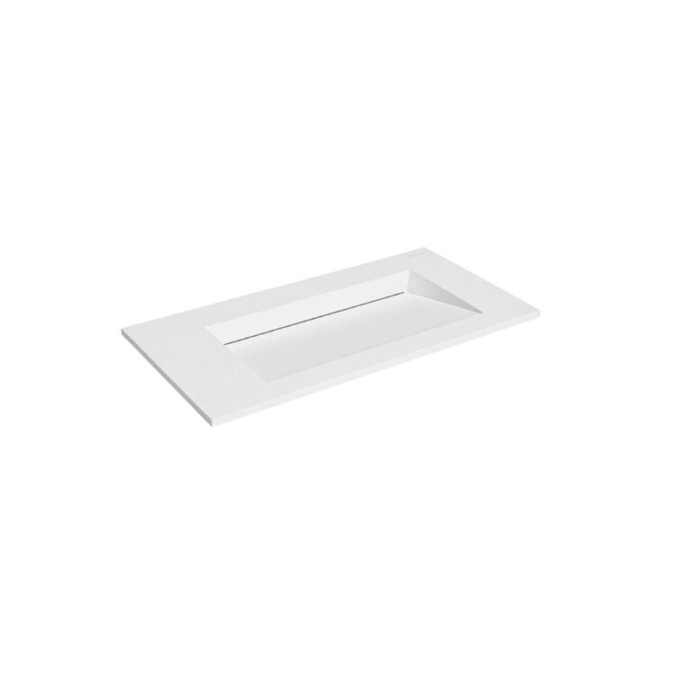 Balneo Alveria akmens masės baldinis praustuvas, 80 x 45 cm, baltas 3 Balneo Alveria akmens masės baldinis praustuvas, 80 x 45 cm, baltas 3