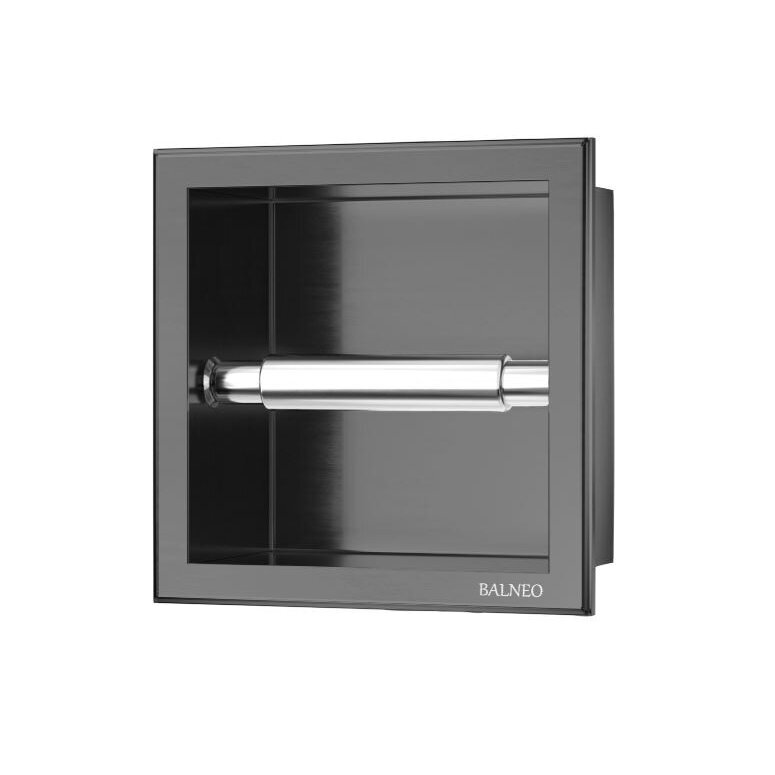 Balneo Wall-Box Paper įleidžiamas į sieną tualetinio popieriaus laikiklis, gun metal 3 Balneo Wall-Box Paper įleidžiamas į sieną tualetinio popieriaus laikiklis, gun metal 3