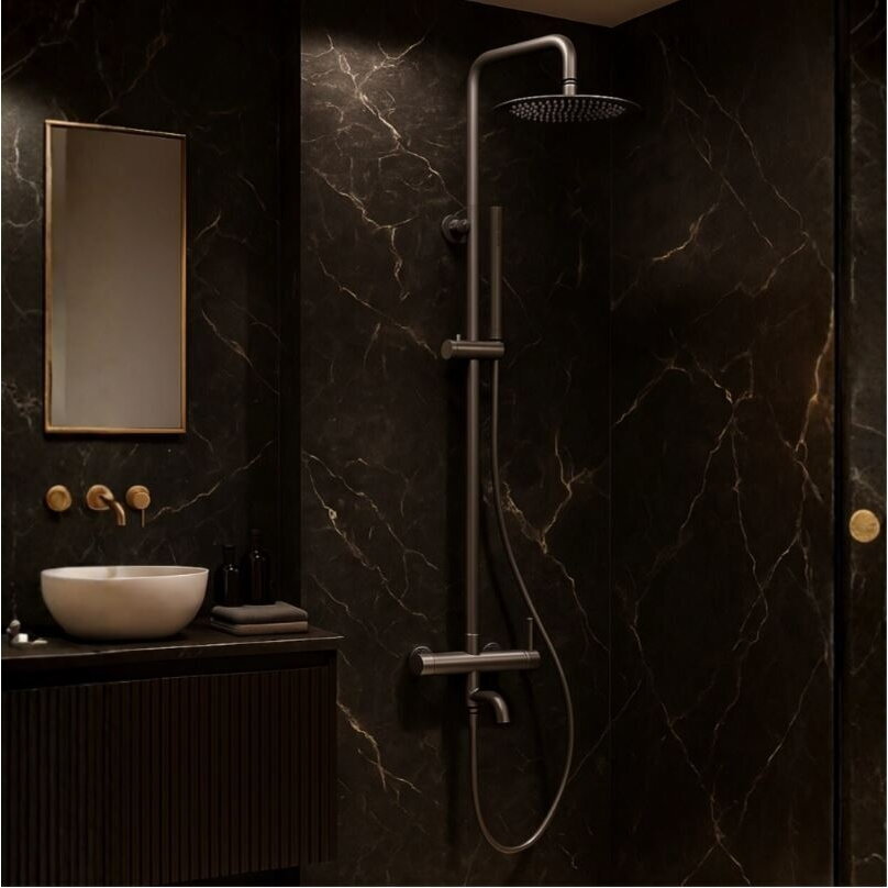Balneo Cascade virštinkinė vonios/dušo sistema, Gun Metal, H0301070505 6 Balneo Cascade virštinkinė vonios/dušo sistema, Gun Metal, H0301070505 6