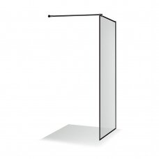 Brasta Glass Ema dušo sienelė 80, 90, 100 cm, aukštis 190 cm, juodas profilis, skaidrus stiklas