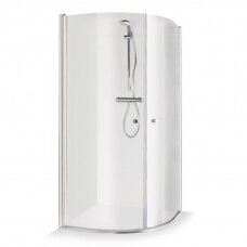 Brasta Glass Katarina pusapvalė dušo kabina, dydžių ir stiklo spalvų pasirinkimas